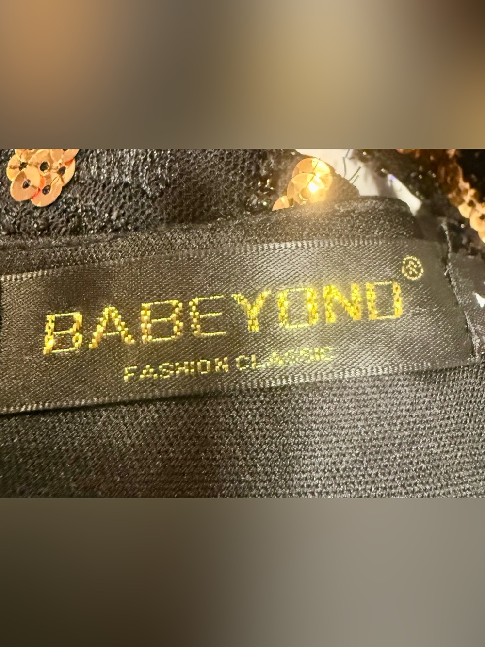 BABEYOND Gold Sequin Fringe Flapper Dress Sz L Art Deco Gatsby 1920s Cocktail - Picture 7 of 8